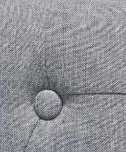 vidaXL Dining Chairs 2 pcs Light Grey Fabric