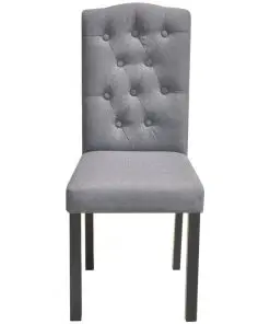 vidaXL Dining Chairs 4 pcs Light Grey Fabric