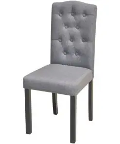 vidaXL Dining Chairs 4 pcs Light Grey Fabric