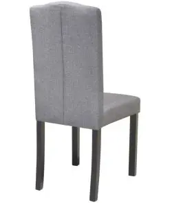 vidaXL Dining Chairs 4 pcs Light Grey Fabric