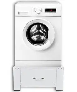 vidaXL Washing Machine Pedestal with Drawer White