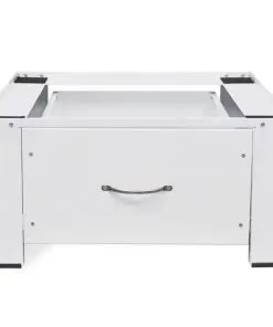 vidaXL Washing Machine Pedestal with Drawer White
