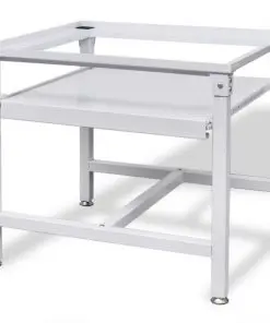 Washing Machine Pedestal with Pull-Out Shelf White