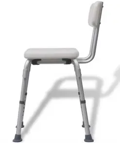 vidaXL Shower Chair Aluminium White