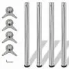 vidaXL Adjustable Table Legs 4 pcs Chrome 710 mm