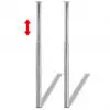 vidaXL Telescopic Table Legs 2 pcs Chrome 710 mm-1100 mm