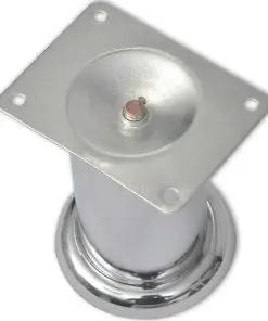 vidaXL Round Sofa Legs 4 pcs Chrome 60 mm