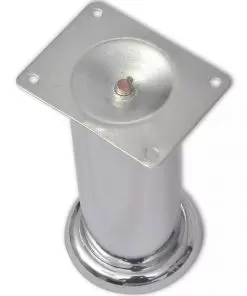 vidaXL Round Sofa Legs 4 pcs Chrome 180 mm