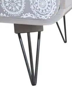 vidaXL Side Cabinet with 3 Drawers Grey