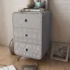 vidaXL Side Cabinet with 3 Drawers Grey