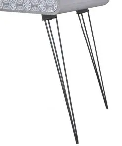 vidaXL Console Table with 3 Drawers Grey