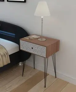 vidaXL Nightstand with 1 Drawer Rectangular Brown