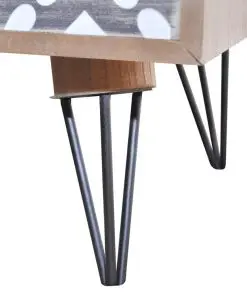 vidaXL Nightstand with 3 Drawers Brown