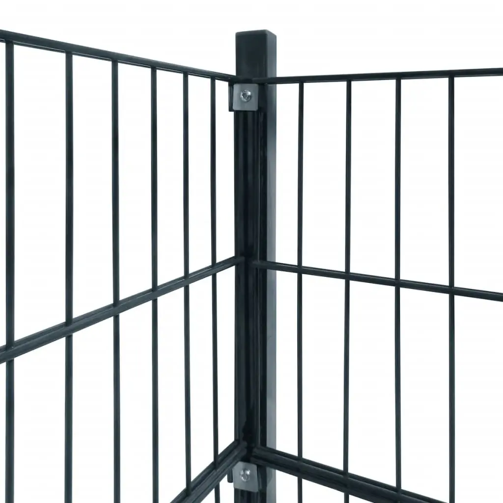vidaXL Fence Panel with Posts 6×2 m Anthracite Grey