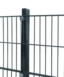 vidaXL Fence Panel with Posts 6×2 m Anthracite Grey