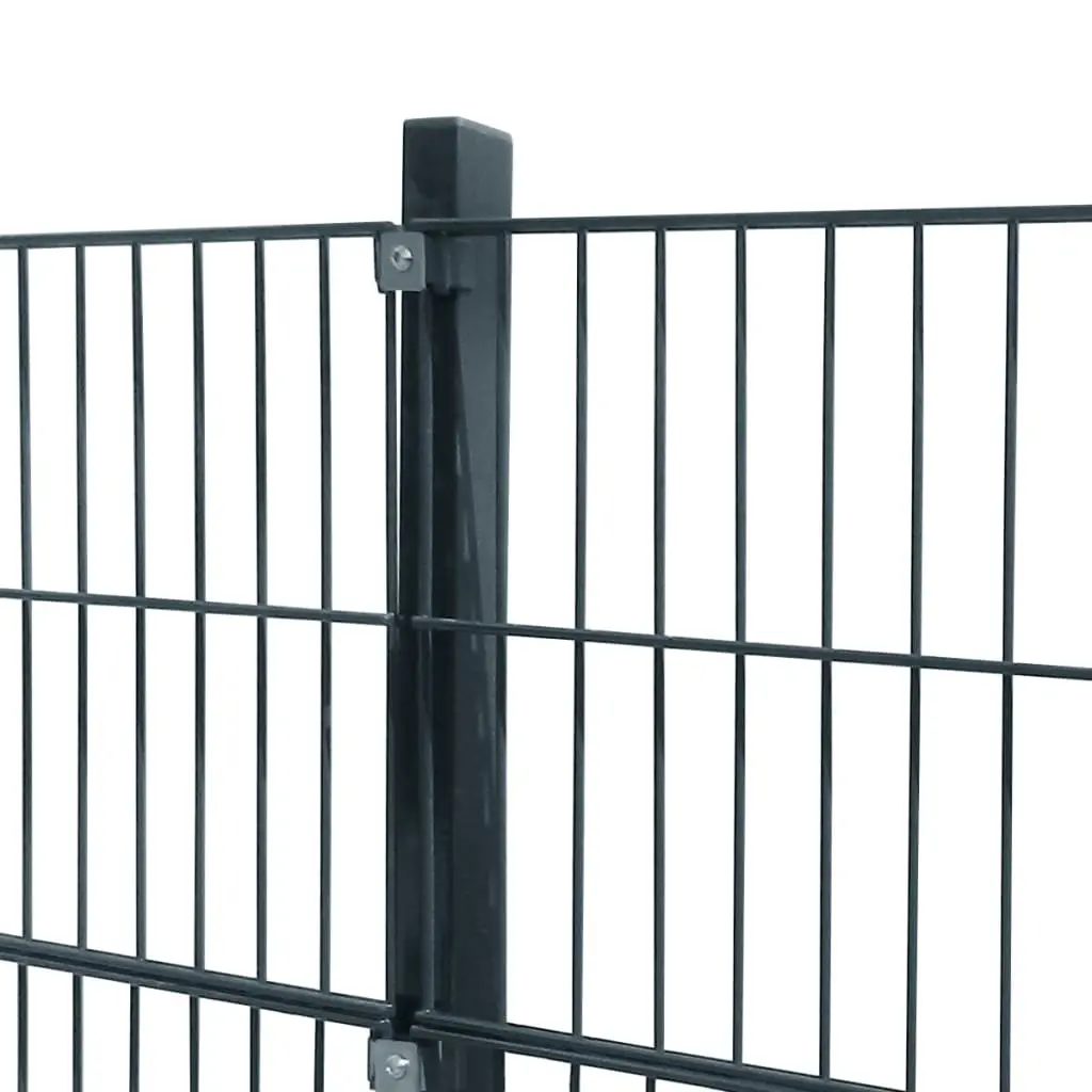 vidaXL Fence Panel with Posts 6×2 m Anthracite Grey