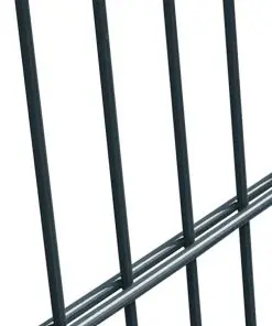 vidaXL Fence Panel with Posts 6×2 m Anthracite Grey
