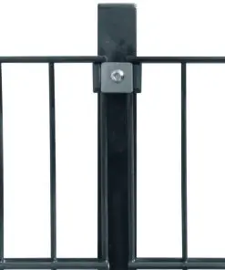vidaXL Fence Panel with Posts 6×2 m Anthracite Grey