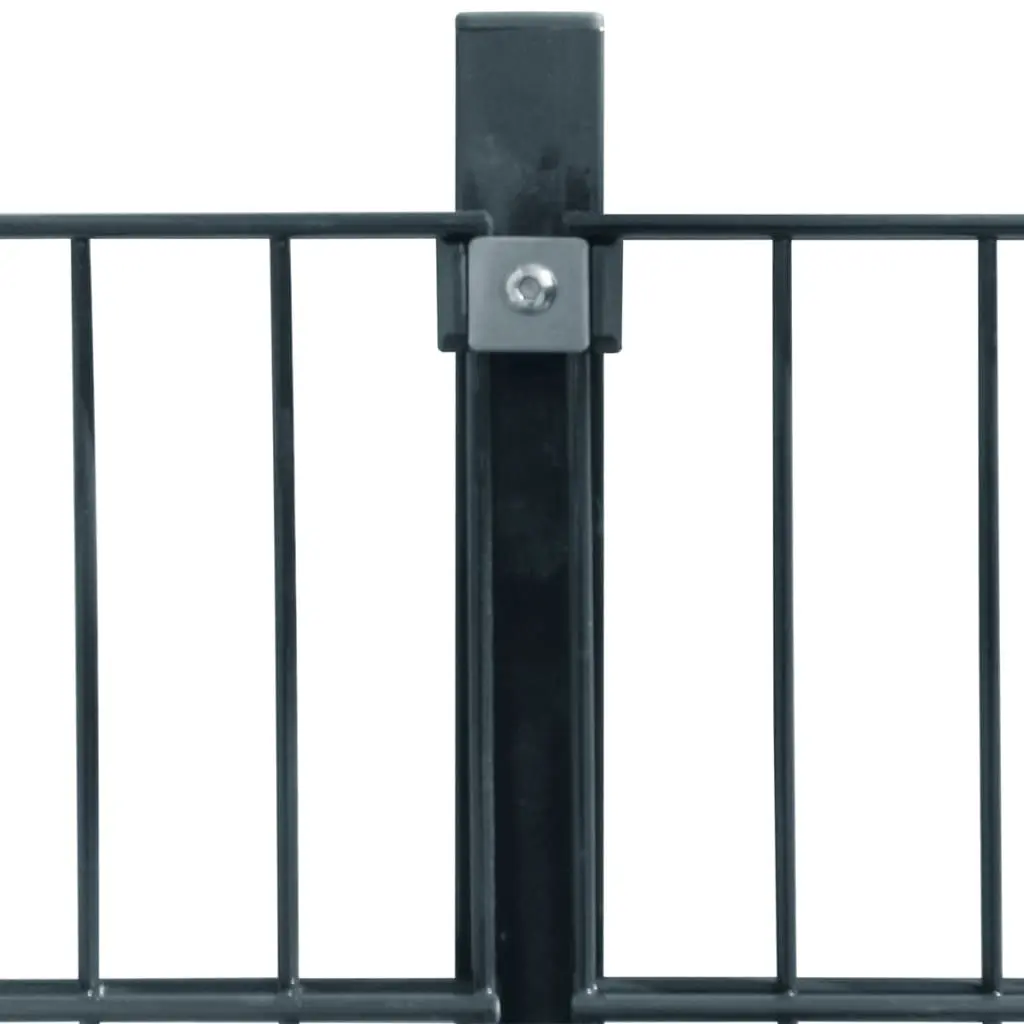 vidaXL Fence Panel with Posts 6×2 m Anthracite Grey