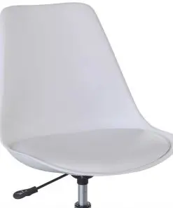 vidaXL Swivel Dining Chairs 4 pcs White Faux Leather