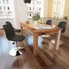 vidaXL Swivel Dining Chairs 4 pcs Black Faux Leather