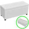 vidaXL Storage Ottoman Artificial Leather White vidaXL Storage Ottoman Artificial Leather White