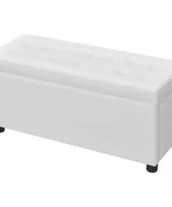 vidaXL Storage Ottoman Artificial Leather White