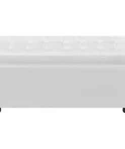 vidaXL Storage Ottoman Artificial Leather White