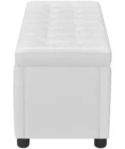 vidaXL Storage Ottoman Artificial Leather White