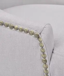 vidaXL Dining Chairs 2 pcs Cream Fabric