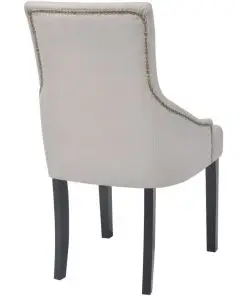 vidaXL Dining Chairs 2 pcs Cream Fabric
