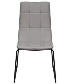 vidaXL Dining Chairs 4 pcs Light Grey Fabric