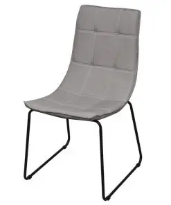 vidaXL Dining Chairs 4 pcs Light Grey Fabric