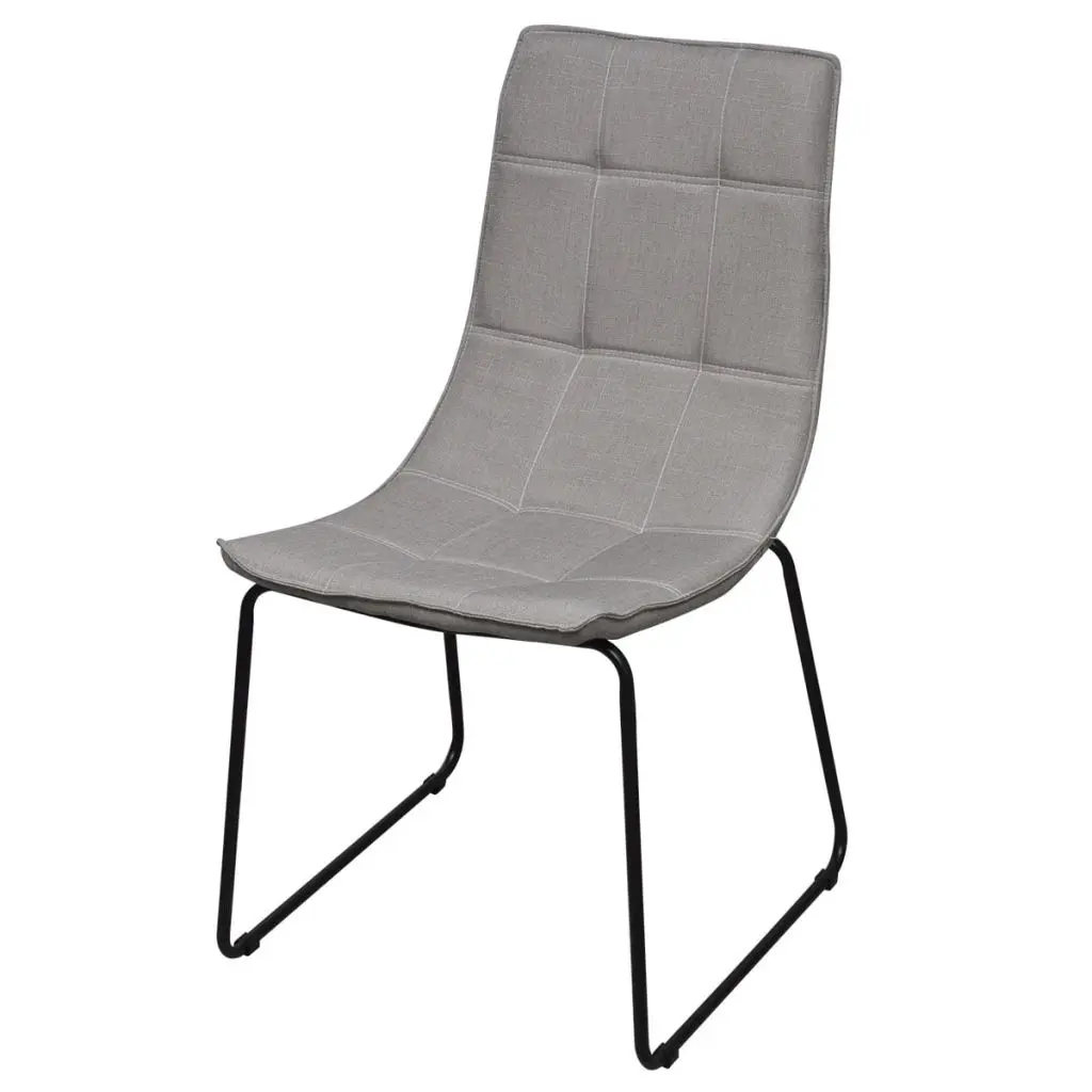 vidaXL Dining Chairs 4 pcs Light Grey Fabric