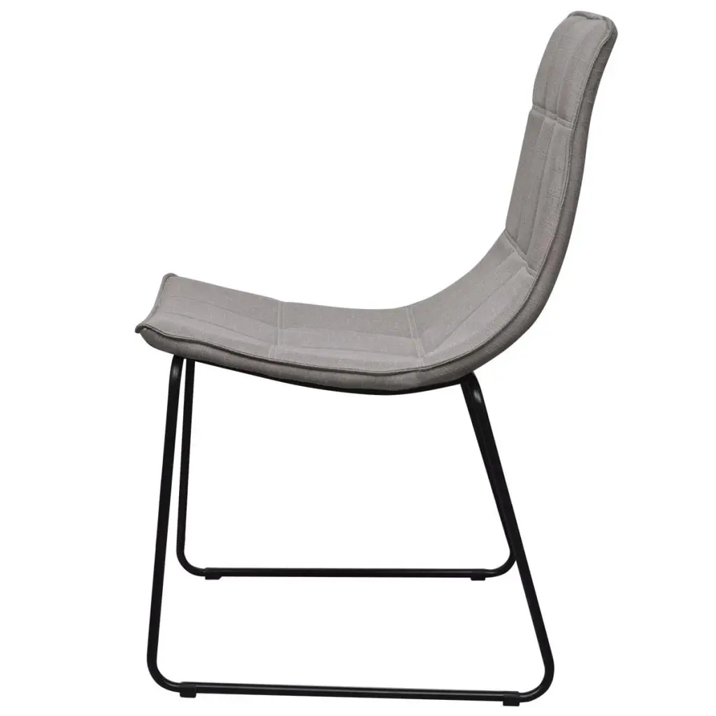 vidaXL Dining Chairs 4 pcs Light Grey Fabric
