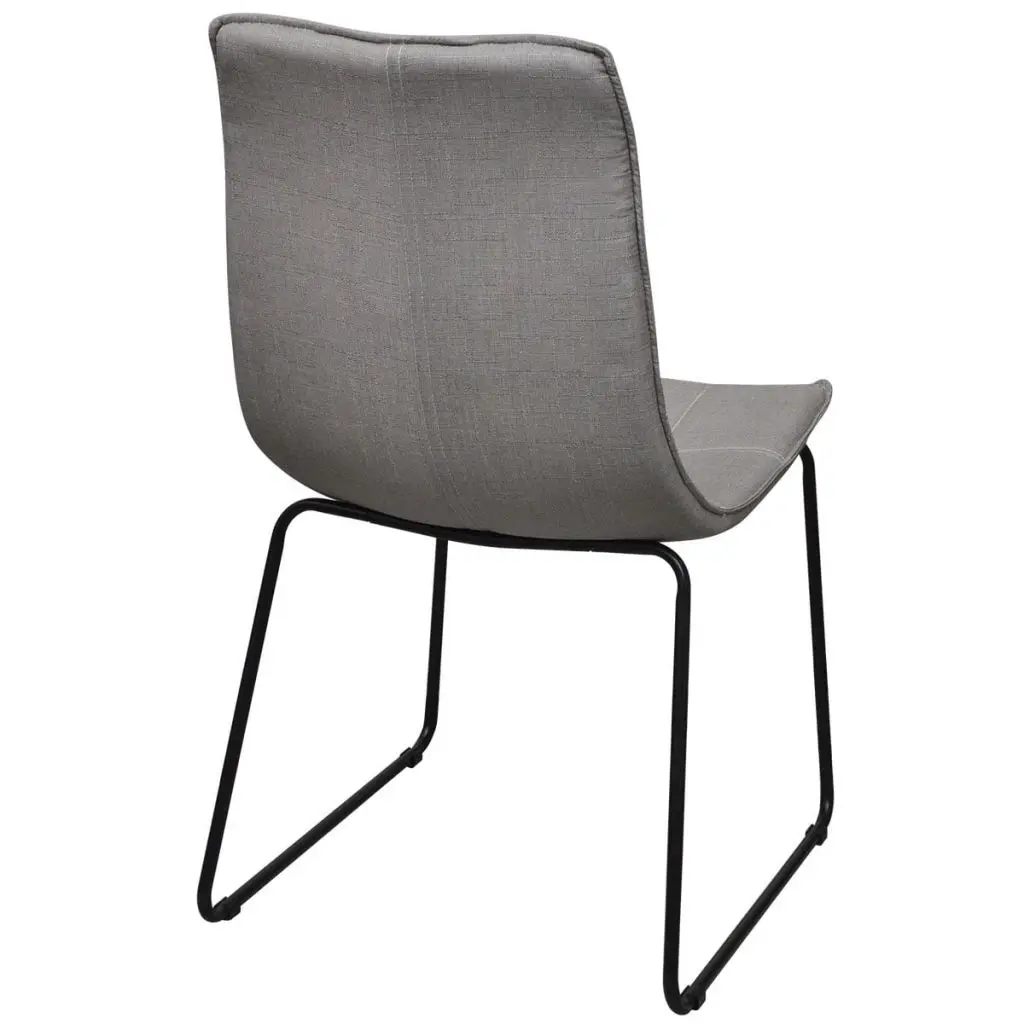 vidaXL Dining Chairs 4 pcs Light Grey Fabric