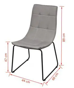 vidaXL Dining Chairs 4 pcs Light Grey Fabric