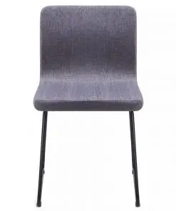 vidaXL Dining Chairs 2 pcs Dark Grey Fabric