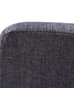 vidaXL Dining Chairs 2 pcs Dark Grey Fabric