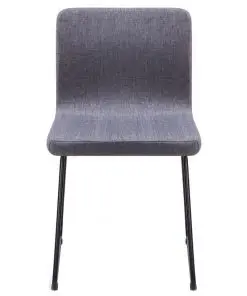 vidaXL Dining Chairs 4 pcs Dark Grey Fabric