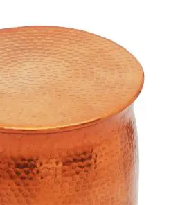 vidaXL Hammered Aluminium Stool/Side Table Brass/Copper Colour