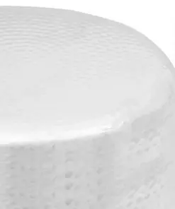 vidaXL Hammered Aluminium Stool/Side Table Silver