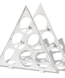 vidaXL Wine Stand for 6 Bottles Silver Aluminium