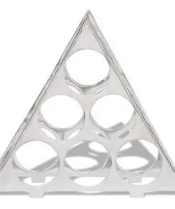 vidaXL Wine Stand for 6 Bottles Silver Aluminium