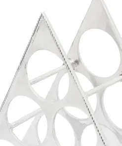 vidaXL Wine Stand for 6 Bottles Silver Aluminium