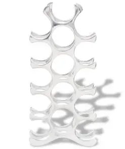 vidaXL Wine Stand for 15 Bottles Silver Aluminium