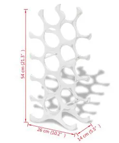vidaXL Wine Stand for 15 Bottles Silver Aluminium