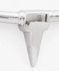 Wall Mounted Aluminium Bull’s Head Decoration Silver 96 cm