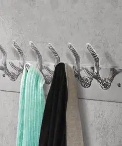 Aluminium Wardrobe Hook Coat Rack Hat/Tie Hanger Silver