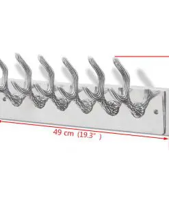 Aluminium Wardrobe Hook Coat Rack Hat/Tie Hanger Silver